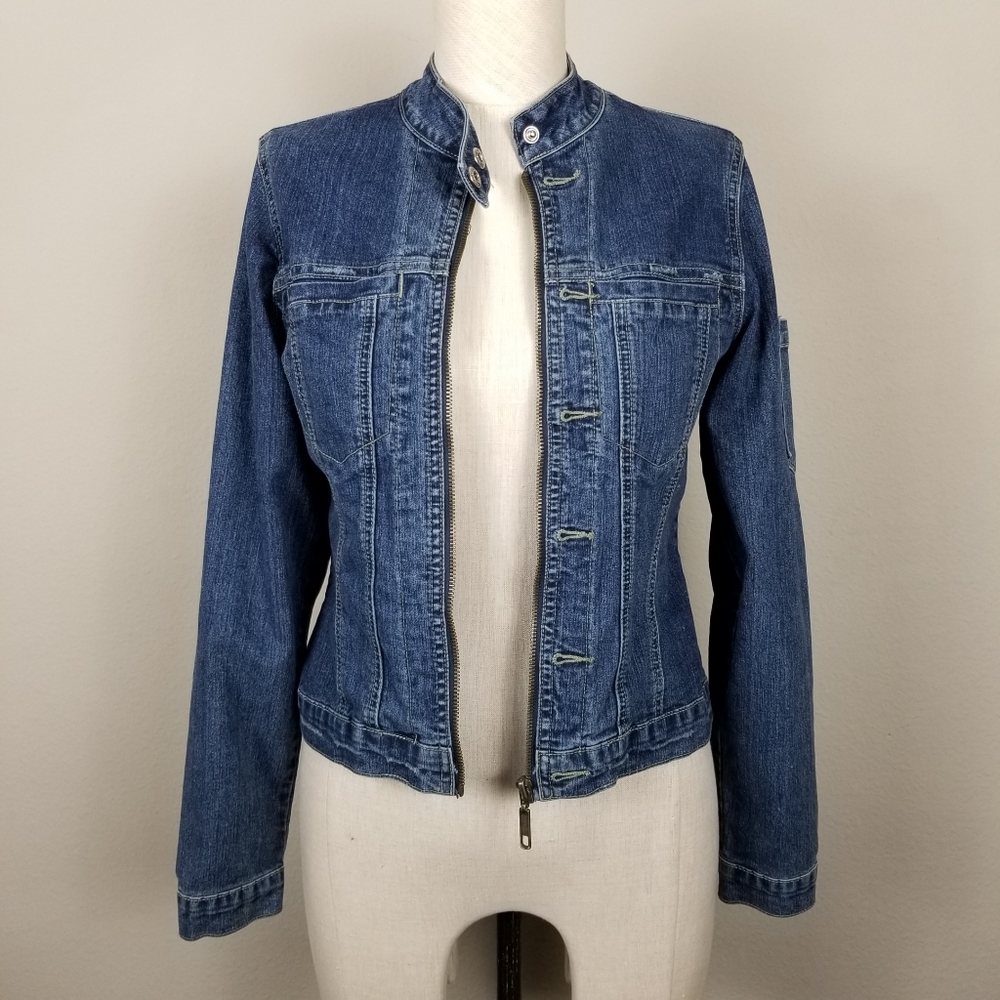 Diesel Graphic Denim Zip Up Trucker Jacket.